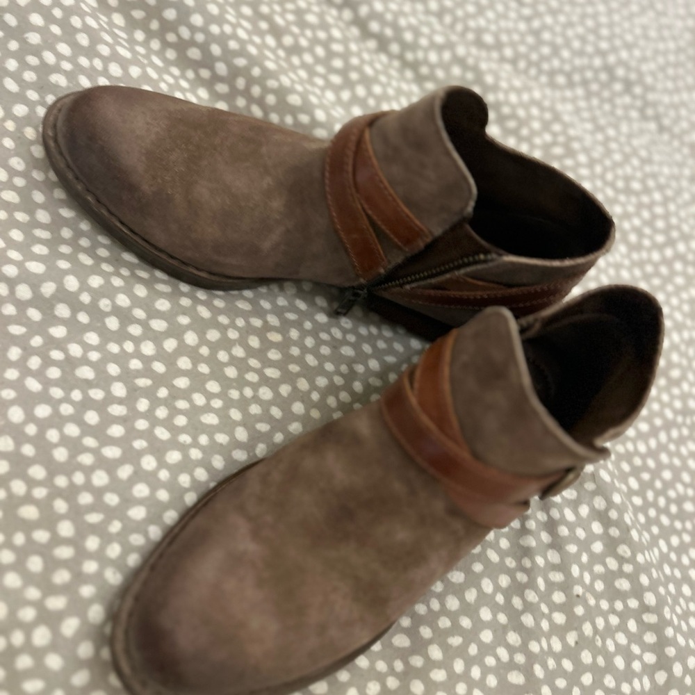 Born Brown Ankle Boots with Suede Finish